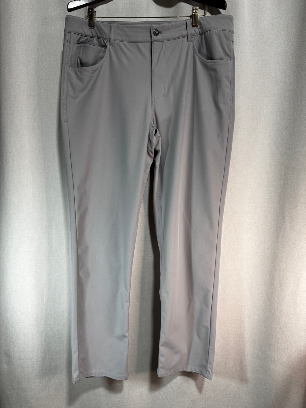 johnnie-O Prep-Formance Gray Slim Fit Golf Pants 38x31 100% Polyester
